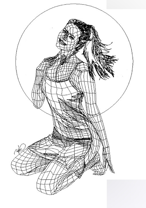 Illustrator网格工具绘制漂亮MM 脚本之家 AI教程