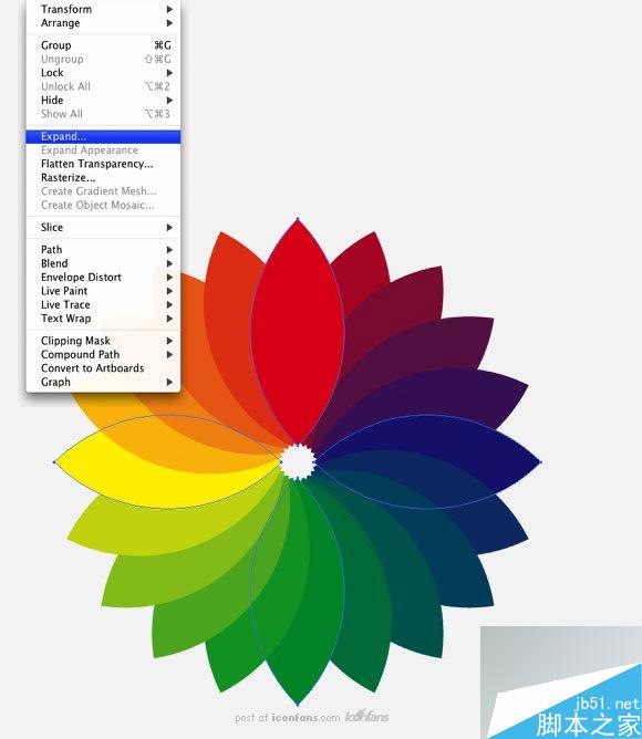 AI绘制漂亮花朵 脚本之家 AI教程