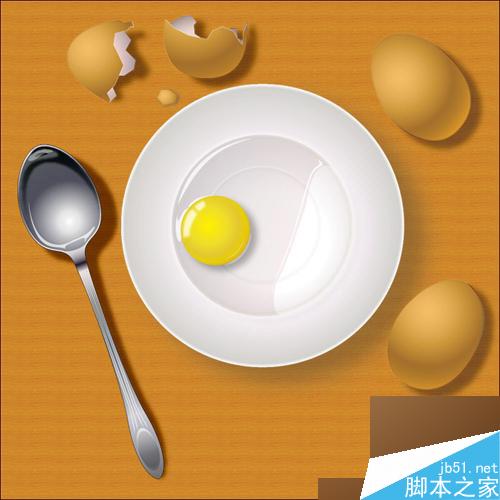 Illustrator绘制逼真的鸡蛋 脚本之家 AI教程