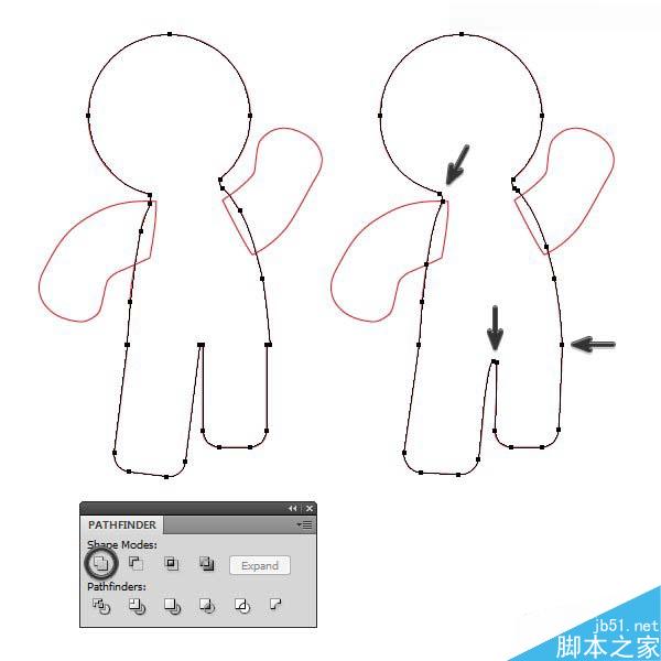 Illustrator绘制立体风格的饼干小人教程,PS教程,思缘教程网