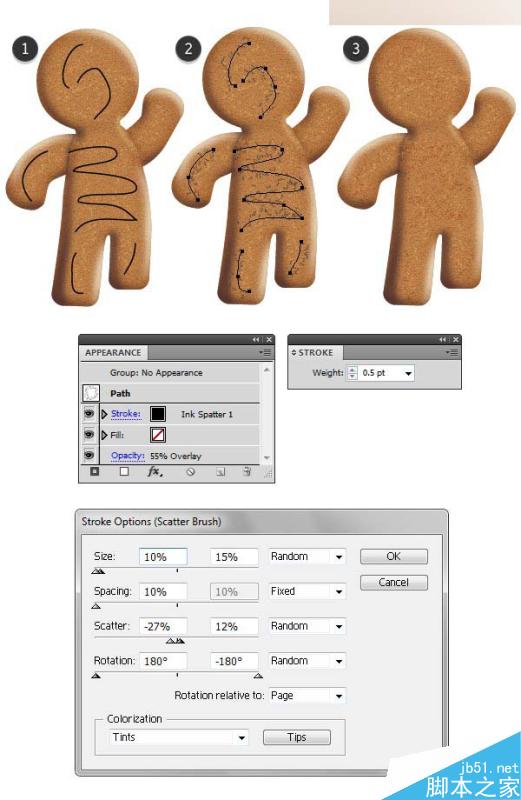 Illustrator绘制立体风格的饼干小人教程,PS教程,思缘教程网