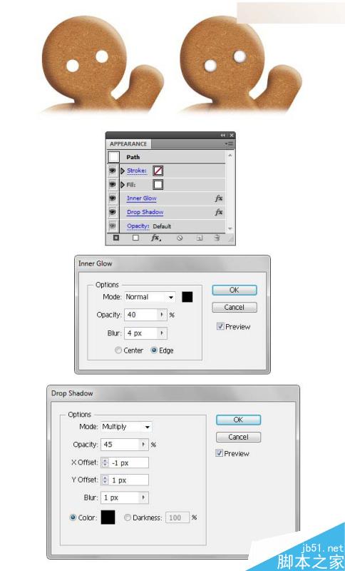 Illustrator绘制立体风格的饼干小人教程,PS教程,思缘教程网