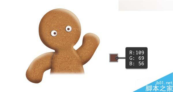 Illustrator绘制立体风格的饼干小人教程,PS教程,思缘教程网