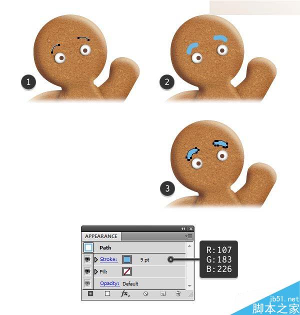 Illustrator绘制立体风格的饼干小人教程,PS教程,思缘教程网