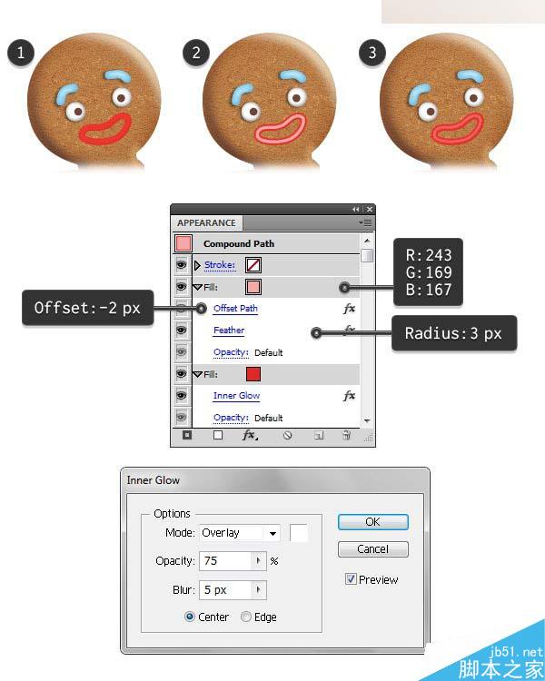 Illustrator绘制立体风格的饼干小人教程,PS教程,思缘教程网