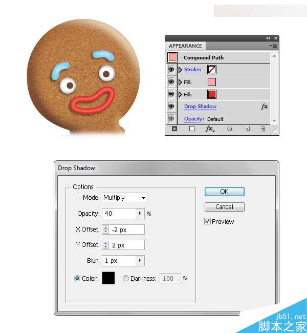Illustrator绘制立体风格的饼干小人教程,PS教程,思缘教程网