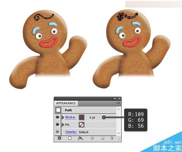 Illustrator绘制立体风格的饼干小人教程,PS教程,思缘教程网