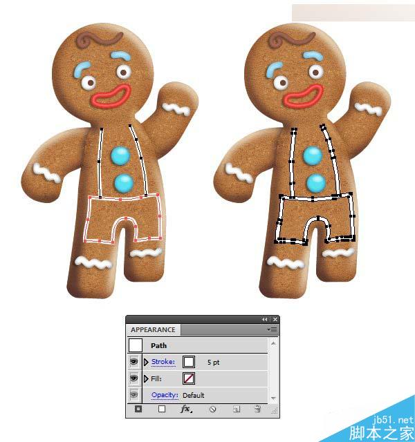 Illustrator绘制立体风格的饼干小人教程,PS教程,思缘教程网