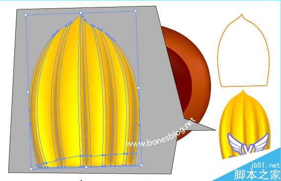 illustrator绘制可爱卡通向阳花 脚本之家
