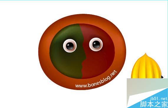 illustrator绘制可爱卡通向阳花 脚本之家