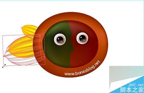 illustrator绘制可爱卡通向阳花 脚本之家