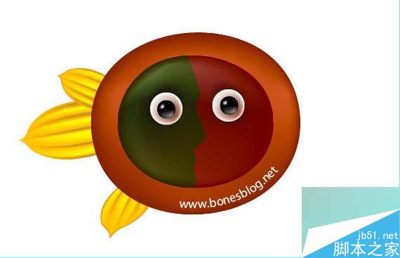 illustrator绘制可爱卡通向阳花 脚本之家