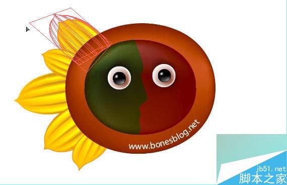 illustrator绘制可爱卡通向阳花 脚本之家