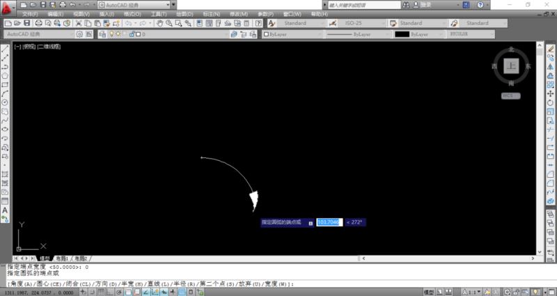 autocad怎么画弯曲箭头?autocad弯曲箭头绘制教程