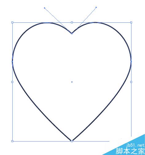 用AI画对称的爱心图形
