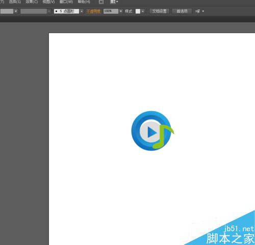 Ai绘制手机播放器的图标