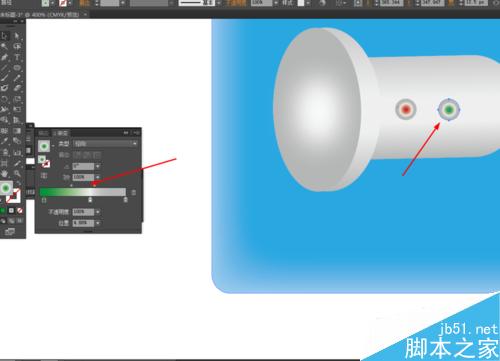 Ai绘制手电筒的图标