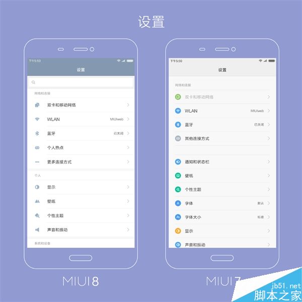 小米官方图解:MIUI 7/8有啥区别?