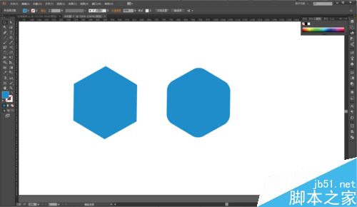 AI绘制圆角六边形（多边形）
