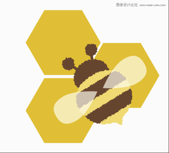Illustrator绘制抽象风格的小蜜蜂效果,PS教程,思缘教程网