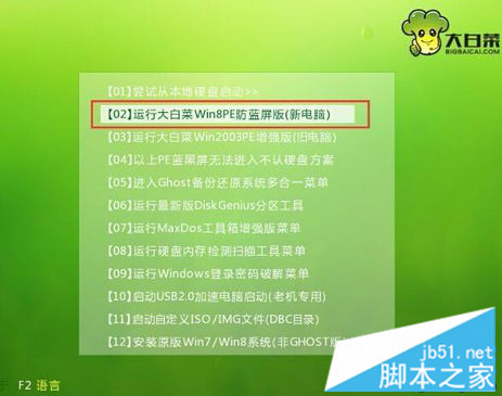 大白菜u盘安装64位系统步骤图解2