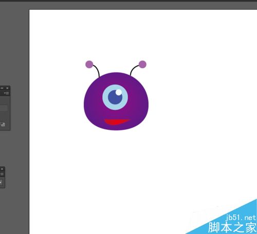 Ai简单绘制卡通单眼怪的头像