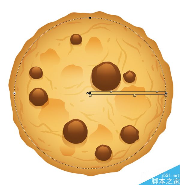 AI绘制写实牛奶杯和燕麦饼干 脚本之家 AI实例教程apply radial gradient to cracks