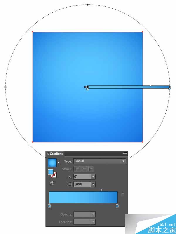AI绘制写实牛奶杯和燕麦饼干 脚本之家 AI实例教程make a bright-blue square background