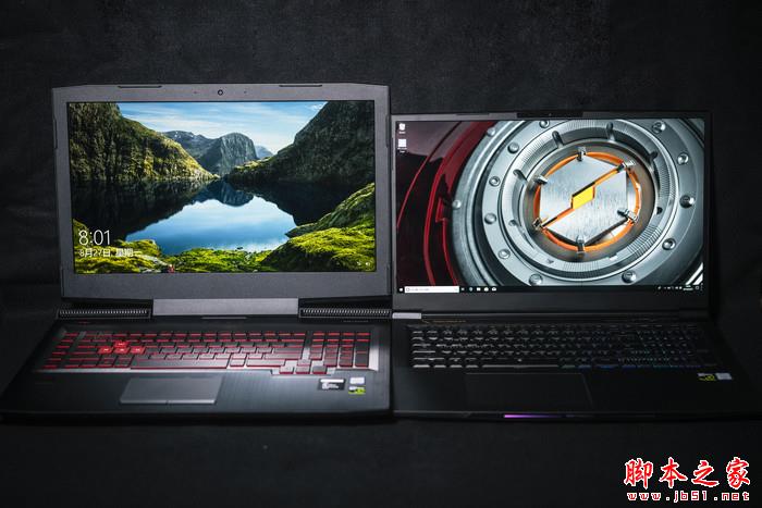 ↑左:传统17.3吋游戏本、右:X8Ti Plus ↑左:传统17.3吋游戏本、右:X8Ti Plus