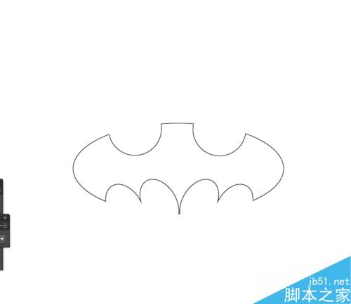 Ai简单绘制蝙蝠的标志