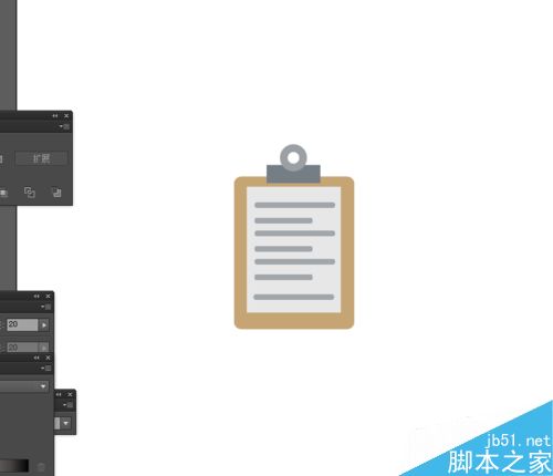 Ai简单绘制剪贴板的图标