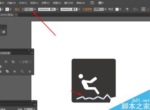 Ai简单绘制滑浪的标志
