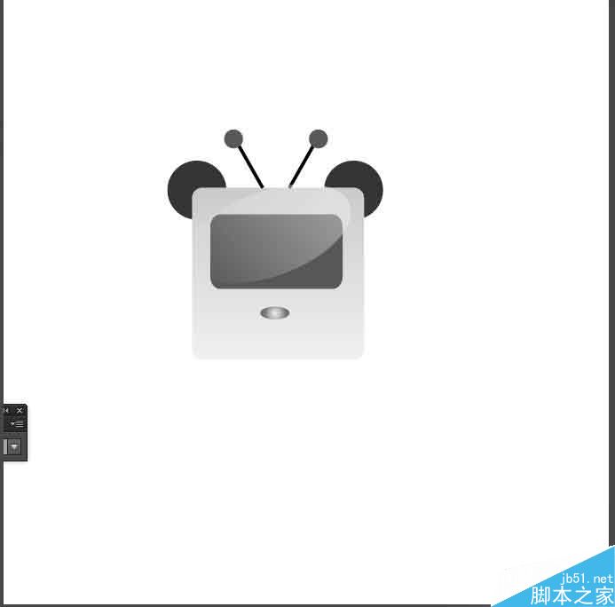 Ai简单绘制熊猫电台的图标