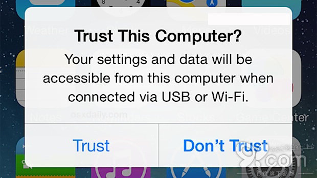 iOS设备连接电脑时误点“不信任”怎么办？ 