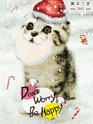 美图秀秀恶搞圣诞节之可爱圣诞猫咪