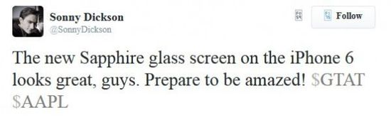 苹果前员工暗示 iPhone  6将配蓝宝石屏 
