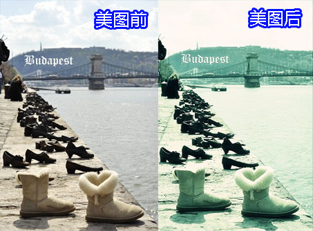 浪漫青色色调图片 用美图秀秀简单调出来