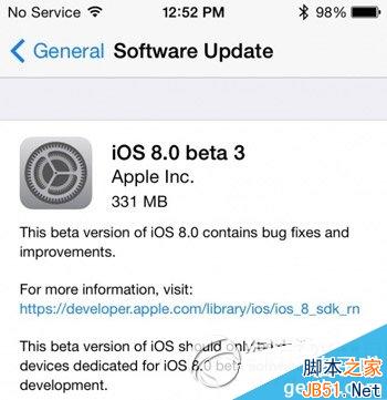 ios8 beta3耗电吗？ios8 beta3费电评测1