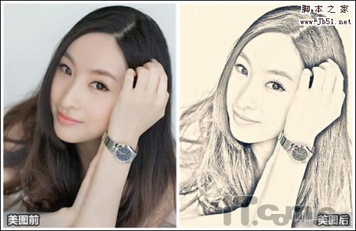 不是画师也无妨 美图秀秀巧制素描肖像