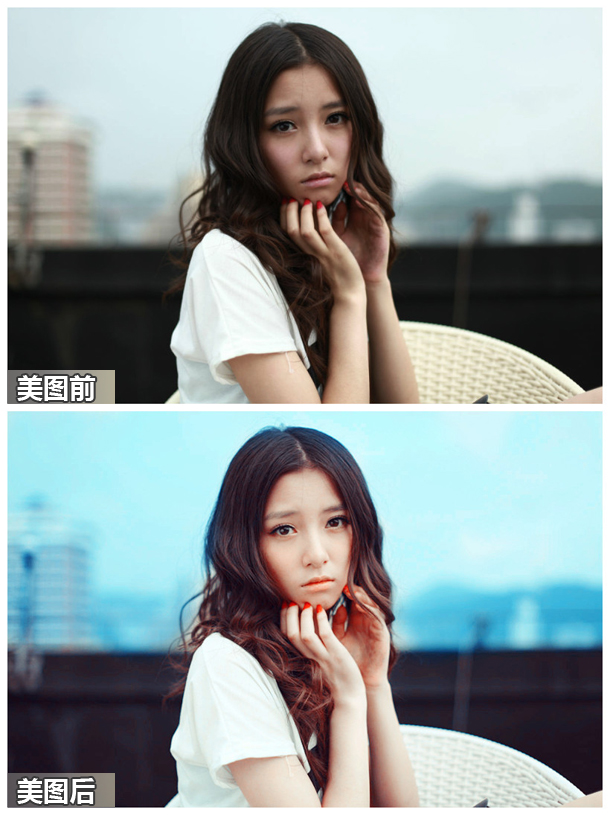 美图秀秀打造清新糖水片 补救灰暗照 三联教程