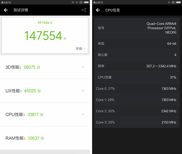 小米Note2跑分多少？小米Note2安兔兔跑分性能测试