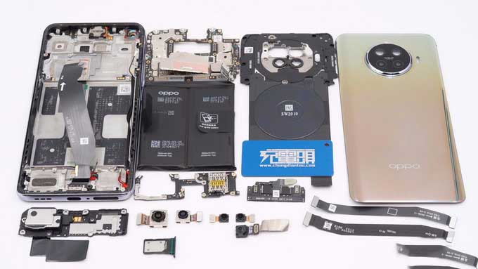 拆解报告:OPPO Ace2手机内置10W反向无线充电器