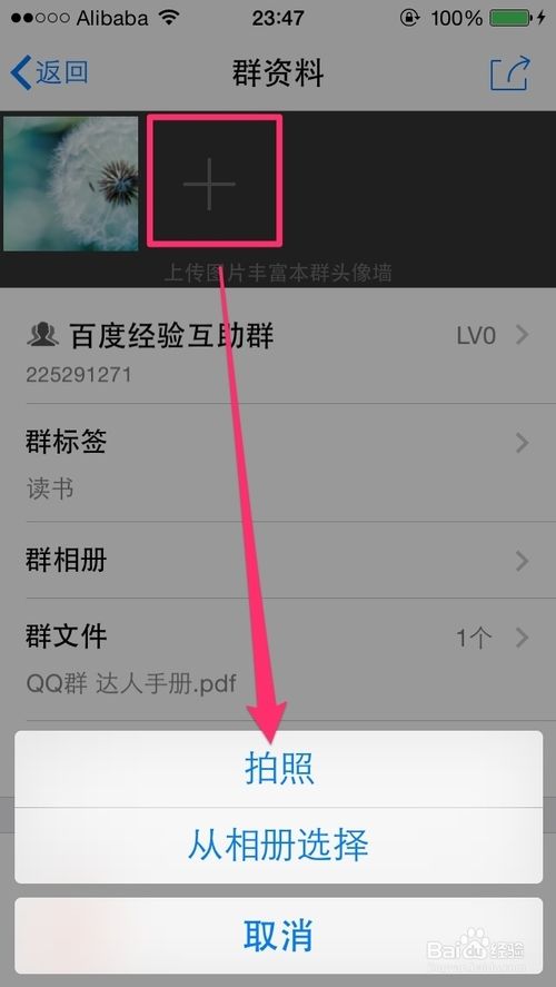 iPhone如何修改QQ群头像