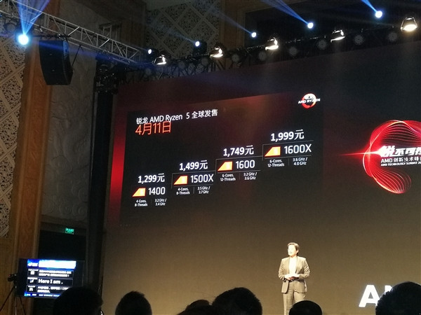 1299元4核AMD Ryzen 5 1400抢先游戏测试：对比7代i5