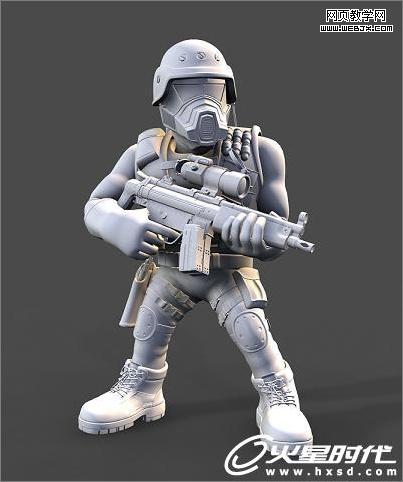 3ds Max打造Q版反恐警察玩具人偶