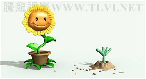 向日葵的3Ds Max面片建模教程  