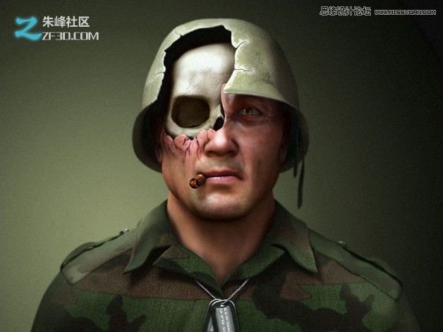 3DMAX制作科技独眼怪人建模教程,