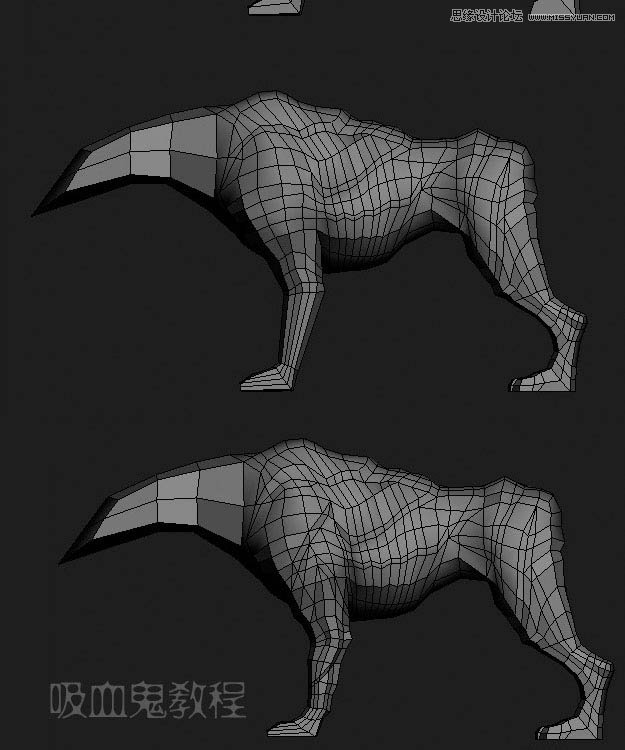 3ds MAX实例教程:多边形建模小狗,破洛洛