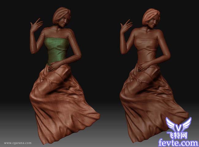 3DMAX加zbrush美人如花 GArena 脚本之家 3DSMAX角色教程