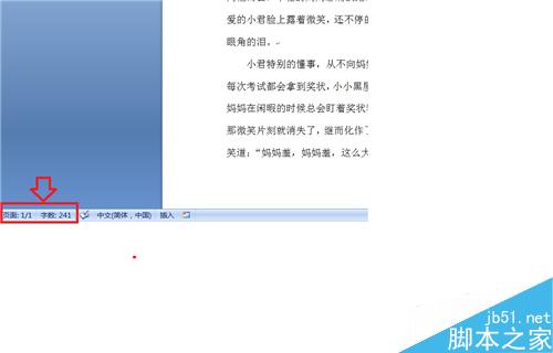 在Word中何知道文档的字数段落页数